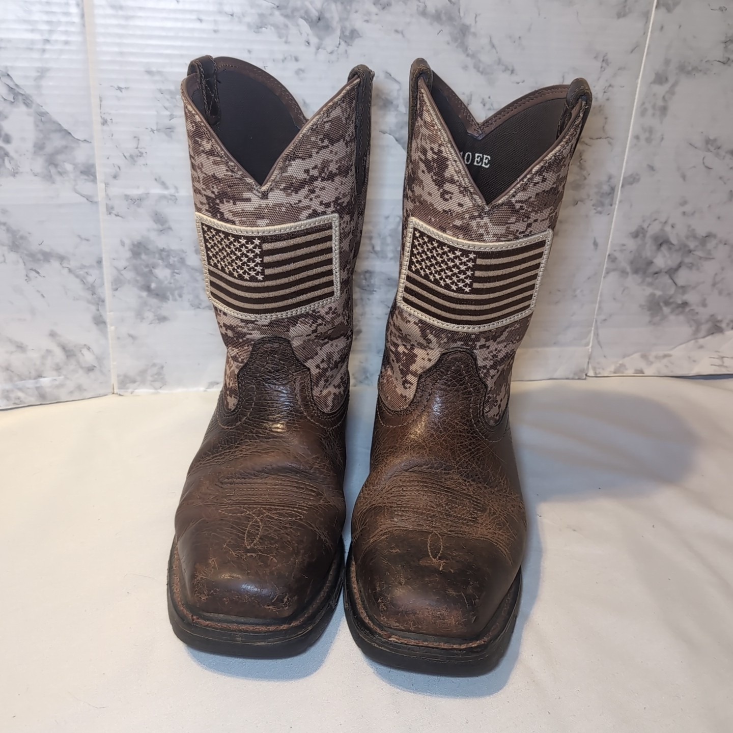 Ariat Workhog Patriot Western Boots Men's 10ee American Flag Steel Toe No Insole